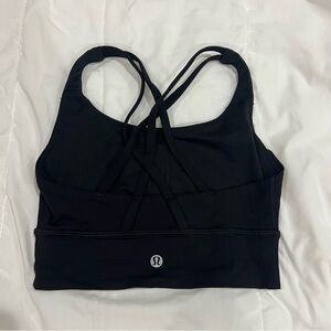 lululemon athletica Black Cross-Back Sports Bra